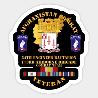 Afghanistan Vet w 54th Eng Bn - 173rd Airborne Bde Sticker